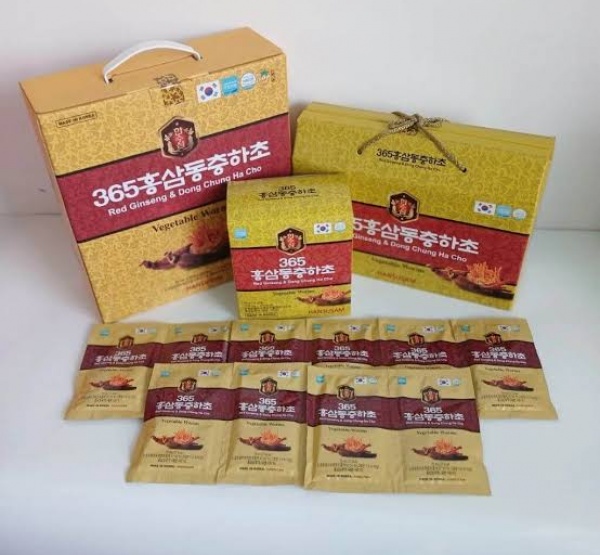 Nước Hồng Sâm Đông Trùng Hạ Thảo Hansusam 60 Gói x 50ml Thùng 3 Hộp Chính Hãng Hàn Quốc